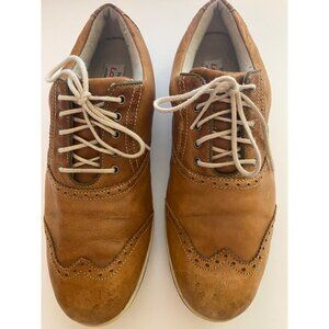FootJoy LoPRO Leather Oxford Golf Shoes Women's Size 9M Brown Spikeless 97305‎
